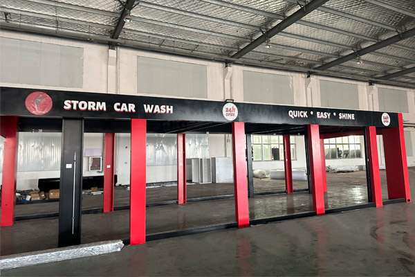 Malaysia tunnel car wash machine frame assembled at the factory