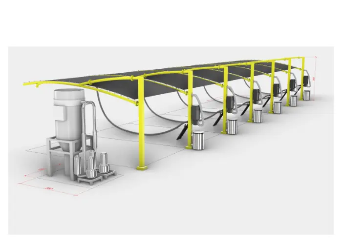 Central vacuum system for a car wash center