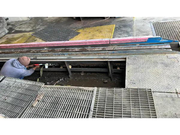 car wash tunnel conveyor before replacement