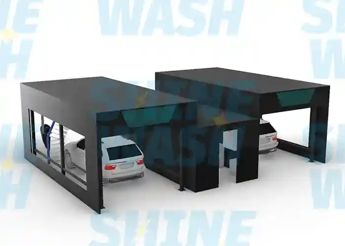 Customized branded car wash building